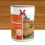 Lasure v33 classique 4 ans ch�ne dor� satin� 5 l - v33 - lasure - glyc�rophtalique - bois - ext�rieur ...