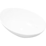 Vidaxl lavabo en forme ovale c�ramique blanc lave - mains vasque salle de bain 140674