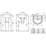 Lavabo en grs porcher ulysse 2 - blanc - 55x46cm - slection hlm