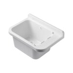 Lavabo mural en r�sine blanc 50 x 32 cm vasque suspendue anti - chocs - evier lave - mains salle de bain ...