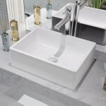 Lavabo - ovonni - vasque à poser - céramique émaillée - blanc - 41 x 30 x 12 cm Lavabo - ovonni - vasque à poser - céramique émaillée - blanc - 41 x 30 x 12 cm