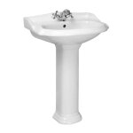 Lavabo r�tro sur colonne abery 58 cm en c�ramique