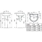 Lavabo ulysse 2 60x47cm en grs avec trop - plein - porcher - blanc - slection hlm