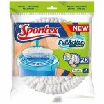 - lavette - tete balai espagnol - insert de vadrouille spontex full action + xtra blanc 19800082