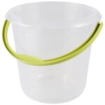 - lavette - tete balai espagnol - seau mica 10l transparent avec une poign�e verte 1171
