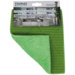 Lavette - tissages de beaulieu - bambou bi - face - 25x20cm - vert