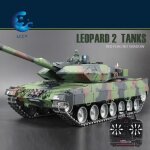Lcc 2. 4ghz radio control 1 / 16 germany char radiocommand leopard ii a6 air soft rc battle tank smoke ...