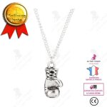 Lcc accessoires fitness sports boxe gants pendentif collier punk style rtro poing gant collier