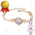 Lcc bijoux polyvalents de temprament de bracelet de femmes  la mode de zircon - couleur or rose