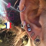 Lcc boucle doreilles femme argent fantaisie or piercing bijoux cadeau anniversaire fte lger aluminium ...