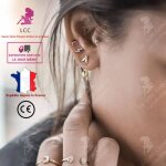 Lcc boucle doreilles femme argent fantaisie piercing bijoux oreilles ensemble de 4 cadeaux anniversaire ...