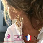 Lcc boucles doreilles fantaisie femme argent fille cercle creole or anneaux ovales alliage jaune rose ...