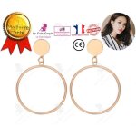 Lcc� boucles doreille fantaisie femme en bronze cercle cr�ole bijoux anneaux ronds alliage fille jaune ...