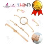Lcc bracelet femme or 4 bijoux pierre naturelle pure lgance fille dor pendentifs fantaisie cadeau ...