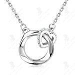 Lcc collier en argent s925 modles pour femmes a la pointe de la mode anneau de mbius cadeau danniversaire ...