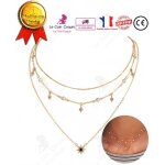 Lcc collier femme argent fantaisie pendentif toile fille cadeau bijoux chane cou anniversaire perle ...