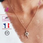 Lcc® collier femme couleur or fantaisie pendentif soleil fille cadeau étoile bijoux chaine anniversaire ... Lcc® collier femme couleur or fantaisie pendentif soleil fille cadeau étoile bijoux chaine anniversaire ...