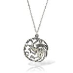 Lcc collier femme / homme game of thrones / le trne de fer argent retro vintage 3 tte dragon targaryen ...