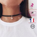 Lcc® collier femme ras de cou argent fantaisie perle pendentif fille cadeau bijou chaine cou anniversaire ... Lcc® collier femme ras de cou argent fantaisie perle pendentif fille cadeau bijou chaine cou anniversaire ...