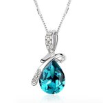 Lcc collier goutte deau ange larme verre cristal diamant mode simple dames bijoux diamant pendentif ...