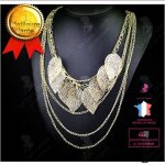Lcc� collier long femme fantaisie muilti feuille or longue festival de bohemian vintage bijoux multi ...