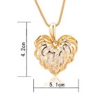 Lcc / collier long femme retro ciselee coeur pendentif fantaisie cristaux interieur or longue festival ...