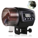 Distributeur automatique de nourriture - lcc - noir - 30 - 80 g - piles aaa - pvc
