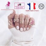 Lcc® ensemble bagues argent femme bijou 5 pièces pas cher fille anneau doigts fantaisie bohème design ... Lcc® ensemble bagues argent femme bijou 5 pièces pas cher fille anneau doigts fantaisie bohème design ...