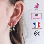 Lcc� ensemble boucles doreille eclair fantaisie femme fille pendante bijoux anneaux couleur dor� hommes ...