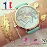 Lcc ensemble bracelet femme pas cher couleur dore a la mode design vintage gourmette carte fille or ...