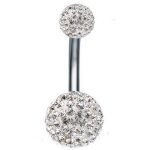Lcc® piercing de nombril boule banane cristal swarovski shamballa bijoux de corps - acier chirurgical ... Lcc® piercing de nombril boule banane cristal swarovski shamballa bijoux de corps - acier chirurgical ...