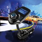 Lcc t10 kit mains libres bluetooth transmetteur fm mp3 lecteur de voiture adaptateur radio (bleu)