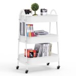 Ldszxne desserte chariot de service desserte  roulettes avec 3 tapes en mtal et abs - l43xp30xh76. ...