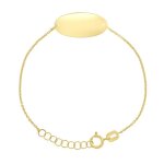 Bracelet enfants - la & arthur - gourmette - or jaune 375 - maille forat - 12  14 cm