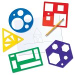 Kit de pochoirs - learning resources - ler5440 - 5 pochoirs - plastique - pour enfants Kit de pochoirs - learning resources - ler5440 - 5 pochoirs - plastique - pour enfants