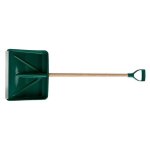 Leborgne pelle poussoir avec r�glette et manche en bois certifi� pefc 100% et poign�e en plastique