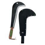 Leborgne serpe chasseur 20cm avec tui en cuir avec manche en cuir