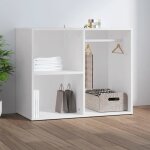 Armoire de dressing - zerodis - 80x40x65 cm - bois ding�nierie - blanc - montage facile