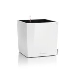 Lechuza pot de fleurs - cube premium 40 - 390 x 390 x 40 cm - 31 l - kit complet - blanc brillant