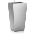Lechuza pot de fleur - cubico premium 50 - 50 x 50 x 95 cm - argent métallisé - résistant aux intempéries ... Lechuza pot de fleur - cubico premium 50 - 50 x 50 x 95 cm - argent métallisé - résistant aux intempéries ...