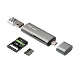 Lecteur de carte flash - pny - r - tc - ua - 3n1e01 - rb - usb 3. 1 et usb - c - design compact - connexion ...