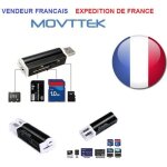 Lecteur de carte m2 multi card slot lecteur micro sd mmc adaptateur usb lecteur sdhc movttek