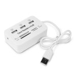 Lecteur de carte mmoire multifonction + 3 ports usb hub splitter combo