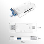 Lecteur de carte mmoire usb 3. 0 6 en 1 type c lecteur de carte sd / microsd otg adaptateur pour macbook ...