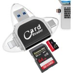 Lecteur de carte sd tf 4 en 1 - lecoo - 5gbps - noir - compatible ios android windows