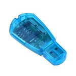 Lecteur de carte sim usb gsm cdma t�l�phone portable enregistreur de sms - surenhap - bleu transparent ...