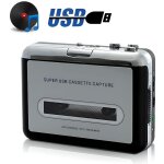 Lecteur cassette - high - tech - convertisseur mp3 - argent - usb 2. 0 - sortie audio 3. 5 mm