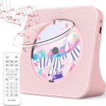 Lecteur cd bluetooth - marsee - portable - haut - parleurs hifi - radio fm - couleur rose Lecteur cd bluetooth - marsee - portable - haut - parleurs hifi - radio fm - couleur rose