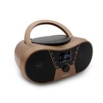 Lecteur cd copper & black avec radio fm port usb fonctions sleep et id3