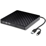 Lecteur de graveur de cd externe - yhx - ou - slim - usb 3. 0 - type - c - compatible pc et mac